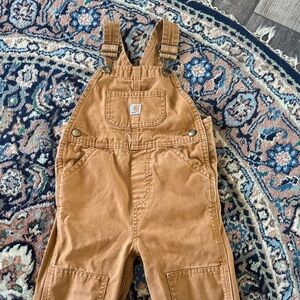 Carhartt Kids Tan Duck Canvas Overalls
